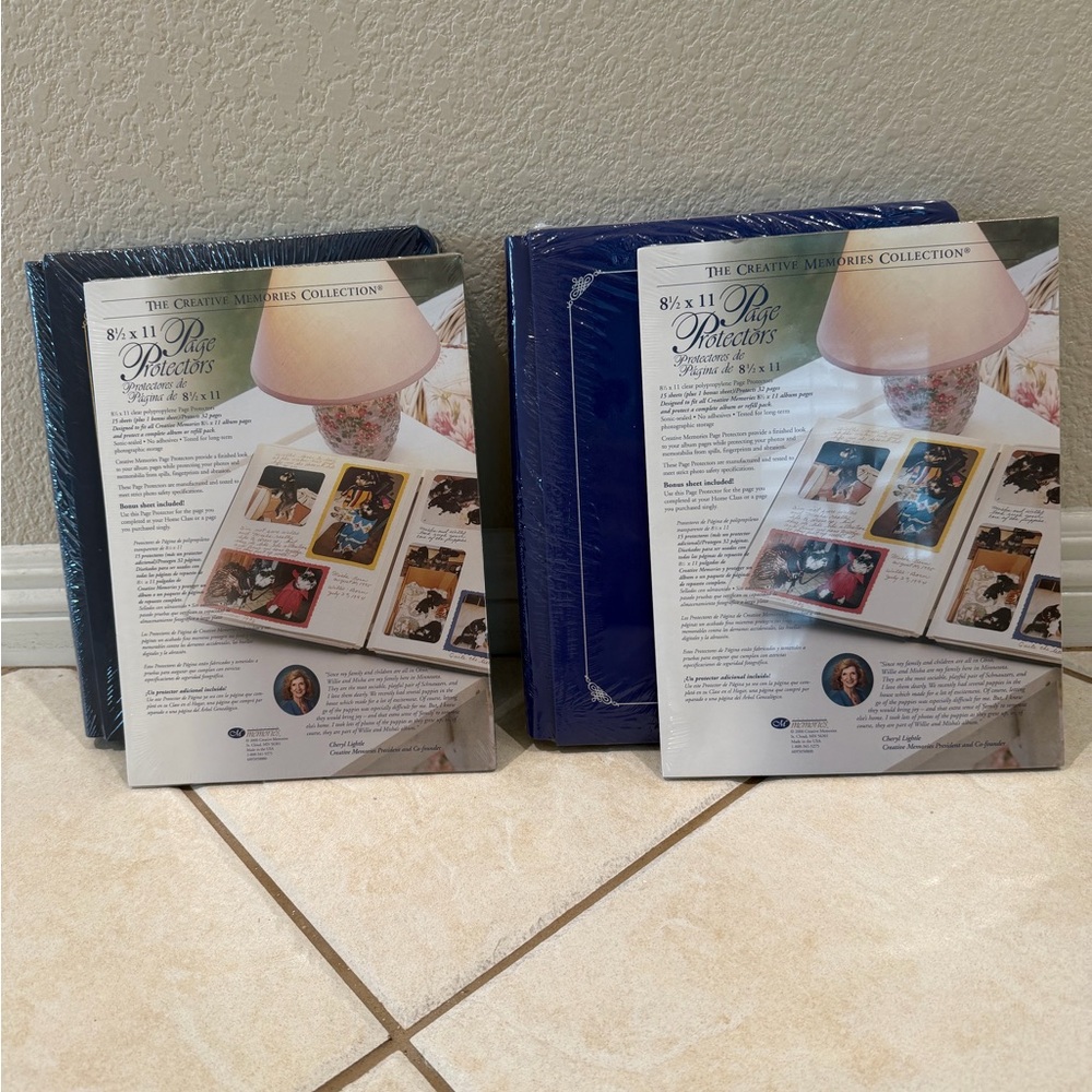 Creative Memories Set of 2 Blue Photo Albums Set with Page Protectors NWT - Picture 3 of 3